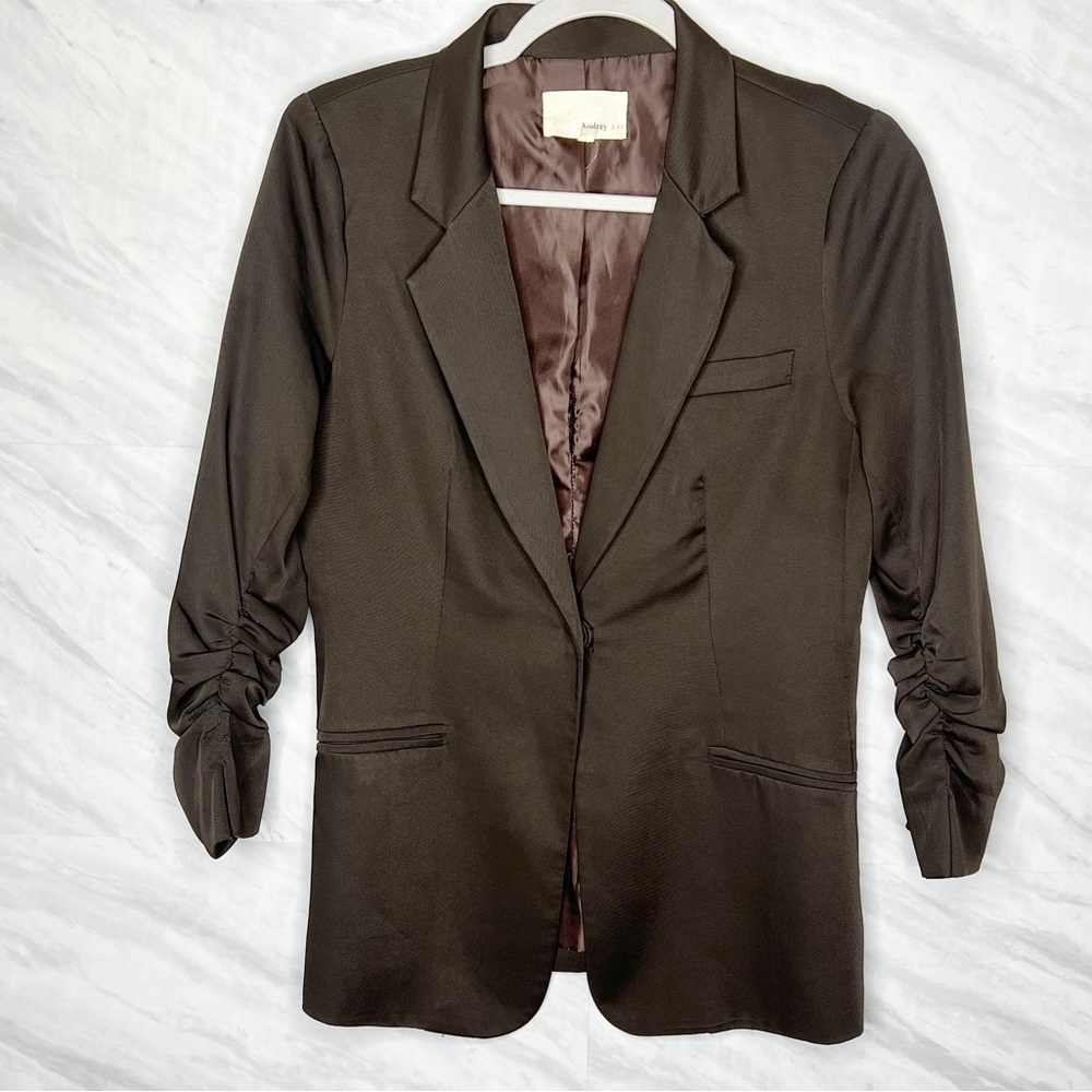 Audrey 3 + 1 Brown Suit Blazer Jacket Medium